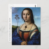 Portrait von Maddalena Doni von Raphael Sanzio Postkarte (Vorne/Hinten)