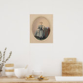 Portrait von Madeleine de Malaret Poster (Küche)