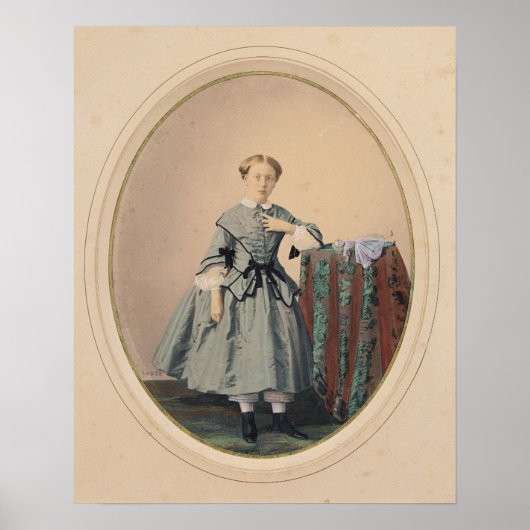 Portrait von Madeleine de Malaret Poster (Vorne)