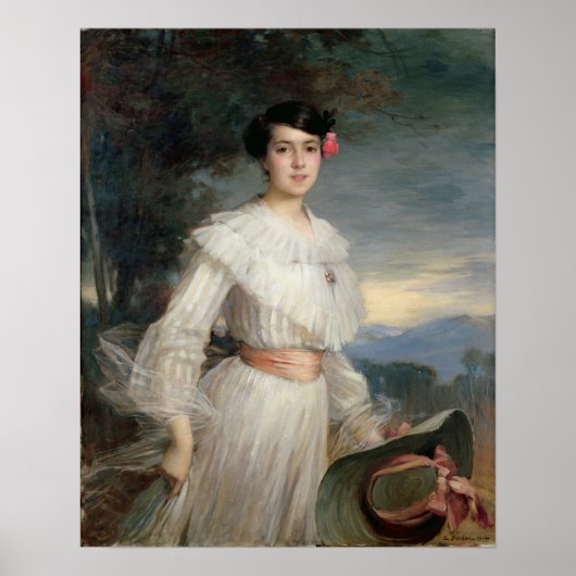 Portrait von Madeleine Reclus, 1902 Poster (Vorne)