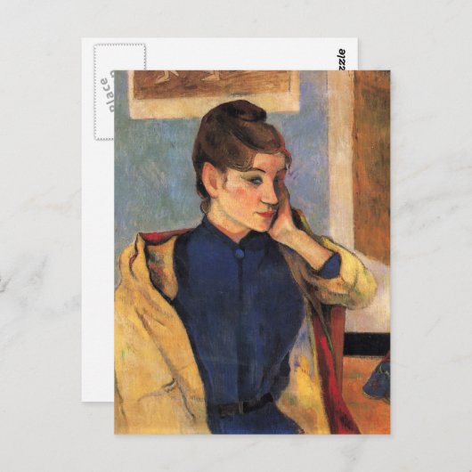 Portrait von Madeline Bernard - Paul Gauguin Postkarte (Vorne/Hinten)