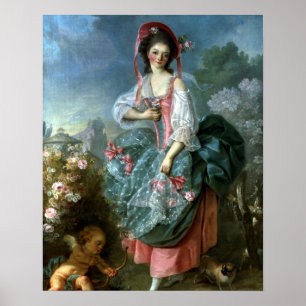 Portrait von Mademoiselle Guimard als Terpsichore, Poster