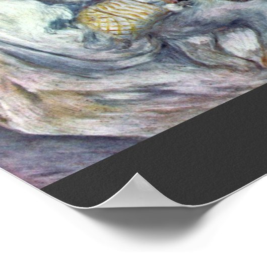 Portrait von Mademoiselle Julie Manet mit Katze Poster (Ecke)