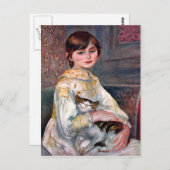 Portrait von Mademoiselle Julie Manet von Renoir Postkarte (Vorne/Hinten)
