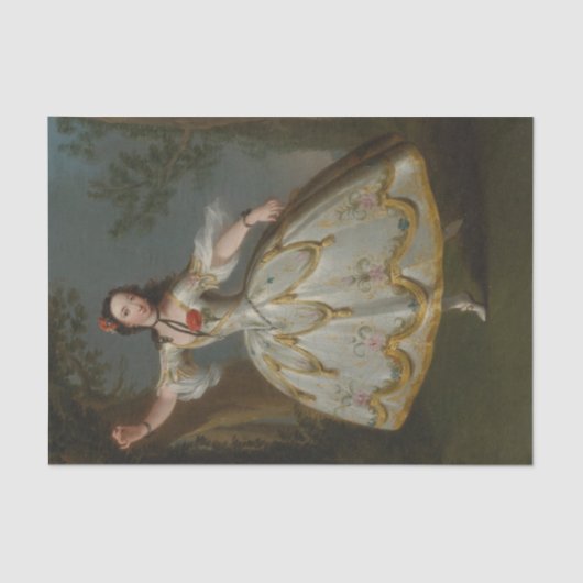 Portrait von Mademoiselle Violette, Edward Haytley Seidenpapier (Vorderseite)