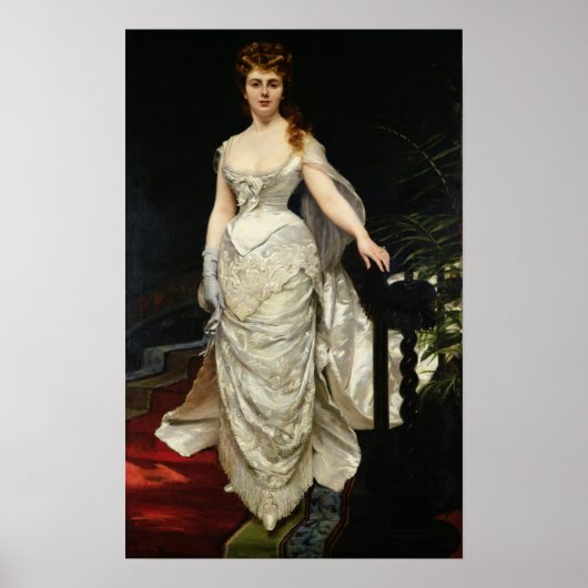 Portrait von Mademoiselle X, 1873 Poster (Vorne)