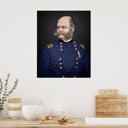 Portrait von Maj. General Ambrose Burnside Poster (Küche)