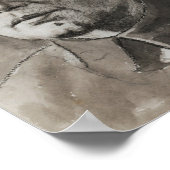 Portrait von Mao Zedong von Xu Beihong Poster (Ecke)