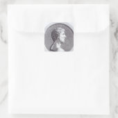 Portrait von Marcus Aurelius Quadratischer Aufkleber (Tasche)