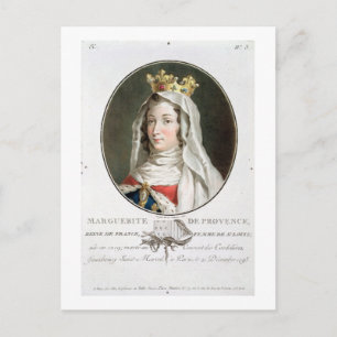Portrait von Marguerite of Provence (1219-95), 178 Postkarte