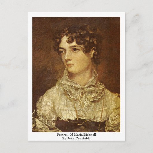 Portrait von Maria Bicknell, von John Constable Postkarte (Vorderseite)