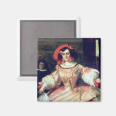 Portrait von Maria Guerrero Magnet (Vorderseite/Rückseite)