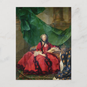 Portrait von Maria Leszczynska im Tagekleid Postkarte