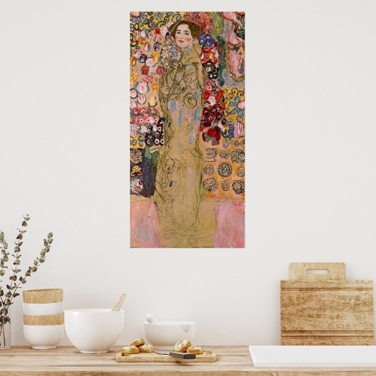 Portrait von Maria Munk von Gustav Klimt Poster (Küche)
