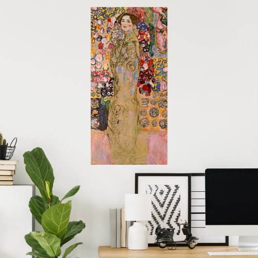 Portrait von Maria Munk von Gustav Klimt Poster (Heimbüro)