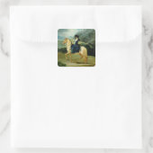 Portrait von Maria Teresa de Vallabriga auf Pferde Quadratischer Aufkleber (Tasche)