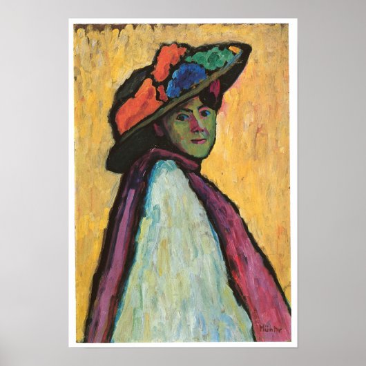 Portrait von Marianne Von Werefkin, 1909 Poster (Vorne)