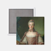 Portrait von Marie Adelaide 1756 Magnet (Vorderseite/Rückseite)