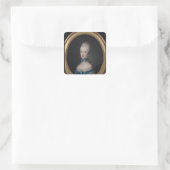 Portrait von Marie-Antoinette de Quadratischer Aufkleber (Tasche)