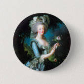 Portrait von Marie Antoinette mit einer Rose Button (Vorderseite)