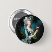 Portrait von Marie Antoinette mit einer Rose Button (Vorne & Hinten)