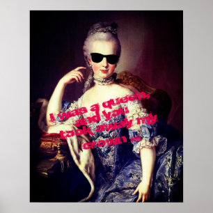 Portrait von Marie Antoinette mit Zitat von Sonnen Poster