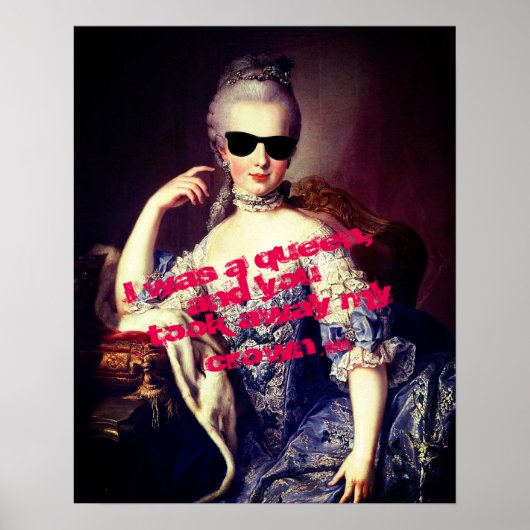 Portrait von Marie Antoinette mit Zitat von Sonnen Poster (Vorne)