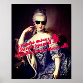Portrait von Marie Antoinette mit Zitat von Sonnen Poster