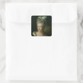 Portrait von Marie-Antoinette Quadratischer Aufkleber (Tasche)