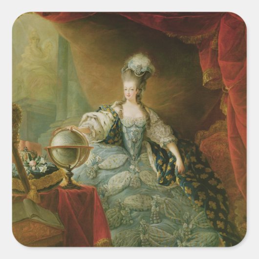 Portrait von Marie Antoinette Queen of France Quadratischer Aufkleber (Vorderseite)