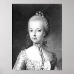 Portrait von Marie-Antoinette von Habsburg Poster