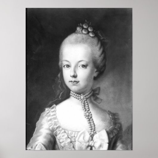 Portrait von Marie-Antoinette von Habsburg Poster (Vorne)