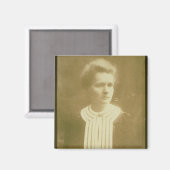 Portrait von Marie Curie Magnet (Vorderseite/Rückseite)