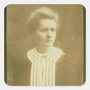 Portrait von Marie Curie Quadratischer Aufkleber