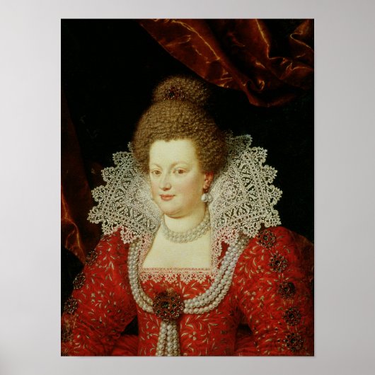 Portrait von Marie de Medici Poster (Vorne)