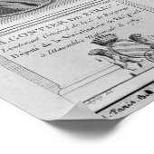 Portrait von Marie Francois Gontier de Biran Poster (Ecke)