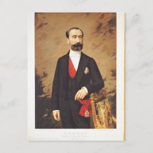 Portrait von Marie Francois Sadi Carnot 1887 Postkarte