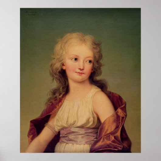 Portrait von Marie-Therese Charlotte, Frankreich Poster (Vorne)