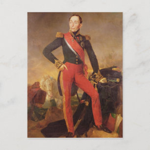 Portrait von Marquis Emmanuel de Grouchy Postkarte