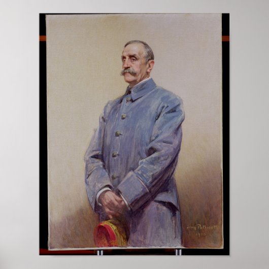Portrait von Marshal Ferdinand Foch 1920 Poster (Vorne)