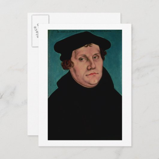 Portrait von Martin Luther, 1529 Postkarte (Vorne/Hinten)