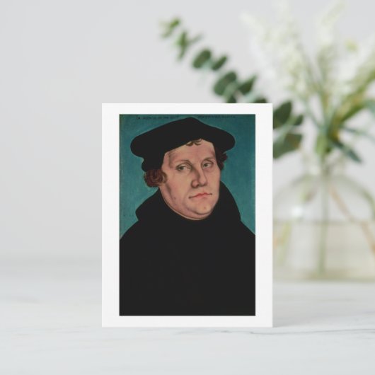 Portrait von Martin Luther, 1529 Postkarte (Stehend Vorderseite)