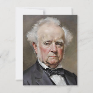 Portrait von Martin Van Buren Feiertagskarte