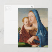 Portrait von Mary Holding Baby Jesus Postkarte (Vorne/Hinten)