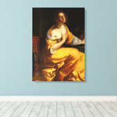 Portrait von Mary Magdalene (Artemisia Gentileschi Leinwanddruck (Insitu (Holzboden))