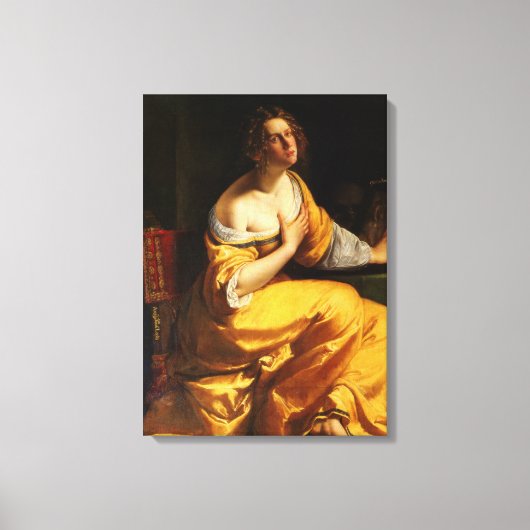 Portrait von Mary Magdalene (Artemisia Gentileschi Leinwanddruck (Vorderseite)