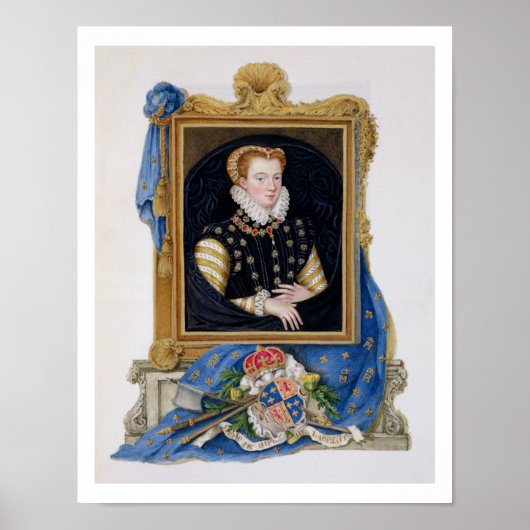 Portrait von Mary Queen of Schotten (1542-87) von Poster (Vorne)
