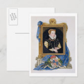 Portrait von Mary Queen of Schotten (1542-87) von  Postkarte (Vorne/Hinten)