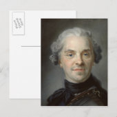 Portrait von Maurice, Comte de Saxe 1747 Postkarte (Vorne/Hinten)
