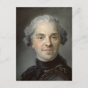 Portrait von Maurice, Comte de Saxe 1747 Postkarte